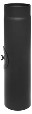 Produktbild von Raik Basic Längenelement 130mm schwarz L: 500mm mit Tür für Rauchrohr / Ofenrohr