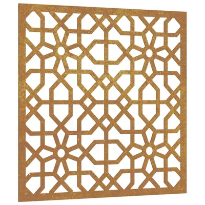 Zdjęcie produktu dla Ogrodowa dekoracja ścienna, 55x55 cm, stal kortenowska