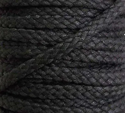 Produktbild von Baumwollkordel in Schwarz, 5 m und 5 mm