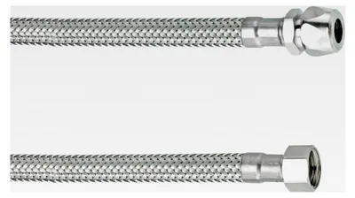 Produktbild von Flexibler Verbindungsschlauch - 300 mm Länge - 3/8 Zoll IG, Ø 8 mm - Edelstahl-Umflechtung
