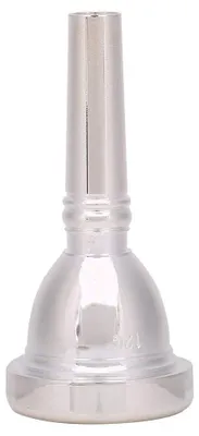 Imagen del producto de Boquilla para trompeta, plateada – Boquilla para trombón – Alta calidad – Portátil – Ligera – Longitud total: 8 cm – Boquilla para trombón