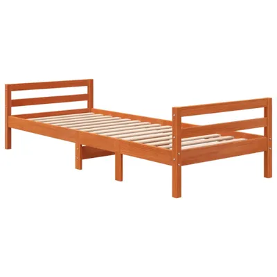 Produktbild von Massivholzbett ohne Matratze Wachsbraun 75x190 cm Kiefernholz
