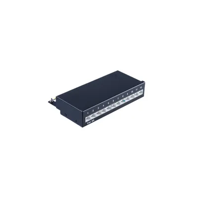 Produktbild von Patchpanel Patchfeld Cat.6A, 12-Port schwarz