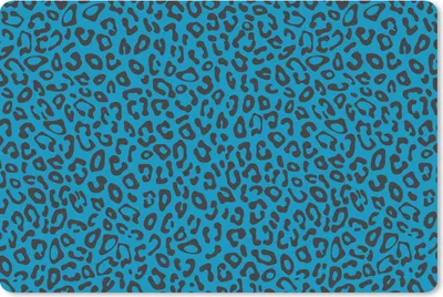 Produktbild von MuchoWow® Schreibtischunterlage Panther Druck - Blau - Design - Tiere 60x40 cm - XXL Mauspad - Großes Mauspad