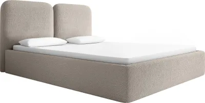 Produktbild von Fedve Polsterbett Doppelbett Fistera Bett Bettkasten Schlafzimmer 120x200 cm Beige (Abriamo 3)