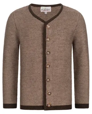 Produktbild von Kinderstrickjacke Langarm Ignaz Bua in Braun von Nübler Größe 176