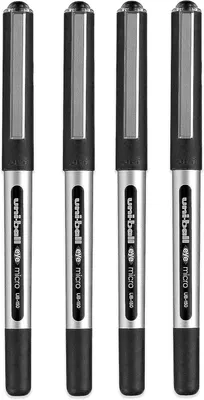 Obrázek produktu pro Uni-ball Eye Micro UB-150, gelové pero - 0,5 mm - Balení 4 kusů - Černá barva