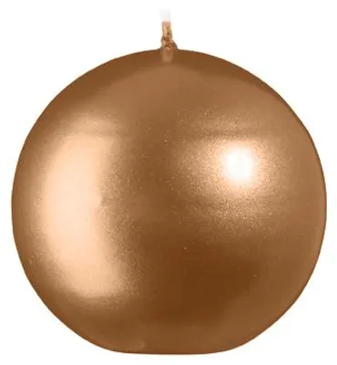 Produktbild von Kugelkerzen Metallic-Lack Matt Sand Ø 8 cm, 6 Stück