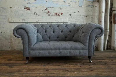 Immagine prodotto di divano a 2 posti Chesterfield in pelle imbottita divano divano divano di design nuovo tessuto