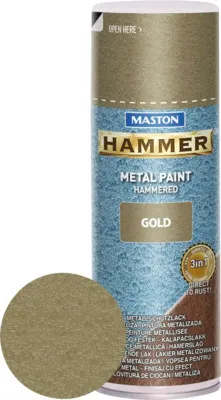 Produktbild von Sprühlack Maston Hammer Metallschutz gold 400 ml
