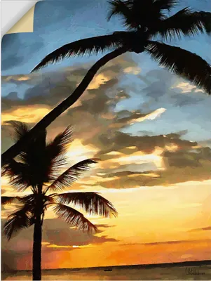 Produktbild von ARTland Wandbild, selbstklebend Sonnenuntergang in den Tropen V Größe: 45x60 cm