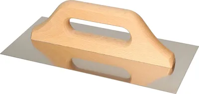 Produktbild von KOTARBAU® Edelstahl 270x130 mm Glättekelle mit Holzgriff