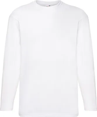 Image de Fruit of the Loom - T-shirt manches longues pour homme "Valueweight" RW9732 (M) (Blanc)