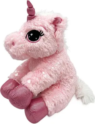 Produktbild von Sitzender Plüsch-Einhorn mit Sound - 35 cm Kuschelfreund