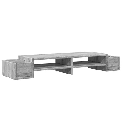 Immagine prodotto di vidaXL Supporto per monitor con vano portaoggetti Grigio Sonoma 100x27x15 cm
