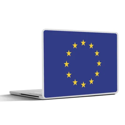 Produktbild von MuchoWow® Laptop Aufkleber Sticker Cover Flagge - Europäische Flagge 31x22.5 cm - Laptop-Deko