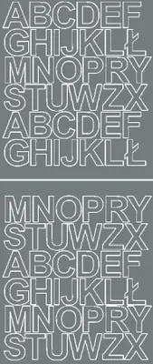 Immagine prodotto di Lettere adesive, 3,5 cm, grigio opaco