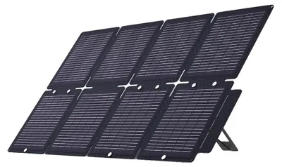 Obrázok produktu pre Solárny panel, výkon 60 W, účinnosť 24 %, kompaktný, prenosný dizajn, viaceré USB a DC výstupy, 8-násobne skladacia konštrukcia