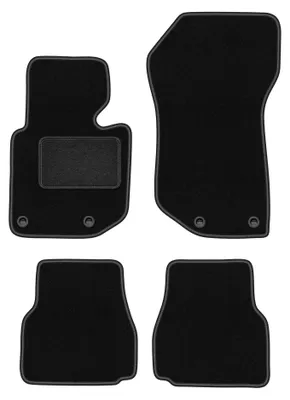 Obrázok produktu pre Velúrové autokoberce pre: BMW 3 E36 1993-2001 (kabriolet) – sada 4 ks, čierne, na mieru – Wielganizator LUX