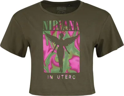 Produktbild von Nirvana T-Shirt Damen In Utero oliv Band-Merch, Bands 100% Baumwolle L