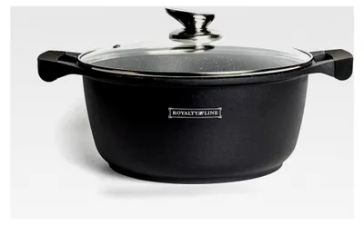 Produktbild von Kasserolle mit Glasdeckel, 10 Liter, 34 cm, Schwarz