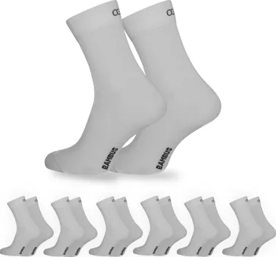 Produktbild von OCERA 6x Bambus Socken (Uni) für Damen und Herren in verschiedenen Farben - Weiß 47/50