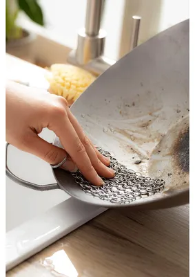 Immagine prodotto di Topfreinigungsschwamm aus Edelstahl.