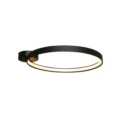 Image de Plafonnier LED CIRCLE 30 W, 3000 K, 3870 lm, métal noir mat et blanc, dimensions : 8,5 x 55 x 55 cm, IP20, Zuma Line