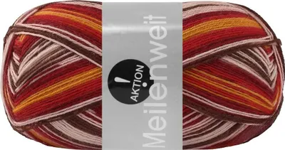Produktbild von Lana Grossa - Meilenweit 100g Aktion 3028 dunkelrot rosa rot rost silbergrau schwarzbraun