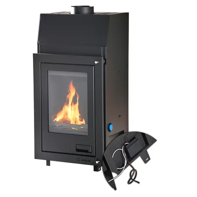 Image de HS FLAMINGO insert de cheminée AQUAFLAM 7 EQUAL avec échangeur de chaleur et régulation de base