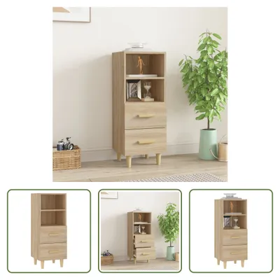Produktbild von The Living Store Sideboard Sonoma-Eiche 34,5x34x90 cm Holzwerkstoff