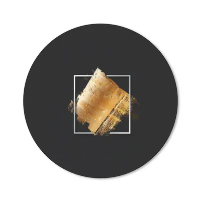 Produktbild von MuchoWow® Mauspad Mousepad Goldene Farbstreifen auf schwarzem Hintergrund 40x40 cm - Mousepads - Maus Mat - Pad - Mausunterlage - Schreibtisch Accessoires