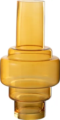 Produktbild von J-Line Vase Rino Glas Ocker Large