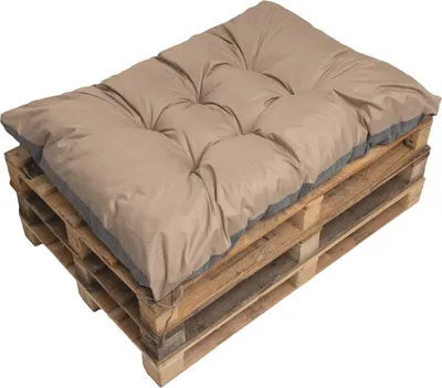 Obrázok produktu pre Vonkajšie vankúše na palety; rozmer 120x60; béžový vankúš na záhradný nábytok z paliet; dekoračný vankúš; vankúš na europalety