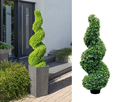 Produktbild von Fink TWIST, Buchsbaum, Kunststoff, grün, L. 33 cm, B. 33 cm, H. 150 cm, D. 40 cm Höhe: 150.00 cm Breite: 33.00 cm Tiefe: 33.00cm Durchmesser: 40.00 cm 187395