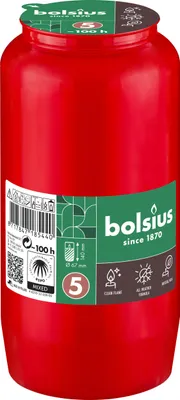 Productafbeelding van Bolsius Herdenkingslicht Compo Nr 5 Rood (1 stuk)