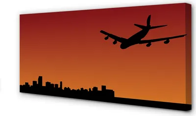 Produktbild von Leinwandbild 100x50 Wandkunst Flugzeug Himmel