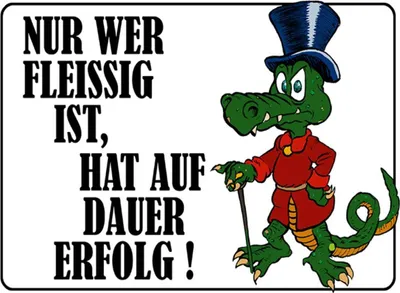 Produktbild von vianmo Holzschild 30x40 cm Nur wer fleissig ist hat Erfolg