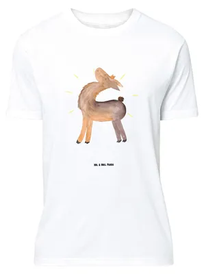 Produktbild von Mr. & Mrs. Panda Größe M T-Shirt Lama Stolz - Weiß - Geschenk, Lamas, Family, Anders, Tshirt, mit Spruch, Beste Freundin, Herren, Familie, Shirt