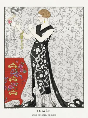 Zdjęcie produktu dla Plakat 60x80cm Fumée, Barbier Vintage do Salonu