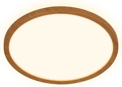 Produktbild von LED Deckenlampe Holz Deckenleuchte Wohnzimmer Indirektes Licht Flach Warmweiß