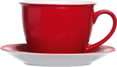 Immagine prodotto di Ritzenhoff & Breker Doppio Jumbo Obere, Obertasse, Ober Tasse, Geschirr, Porzellan, Rot, 350 ml, 515558