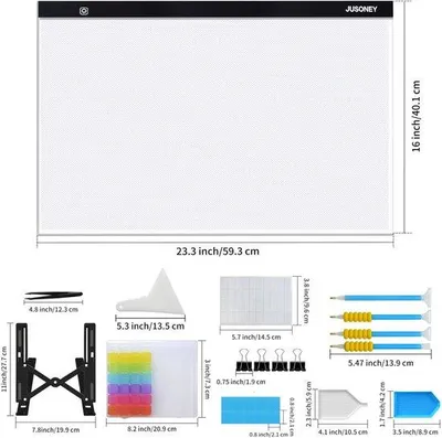 Produktbild von Dimmbare Lichttafel A2 für Diamantschildern, Zeichnen, Malen, Kinder und Erwachsene