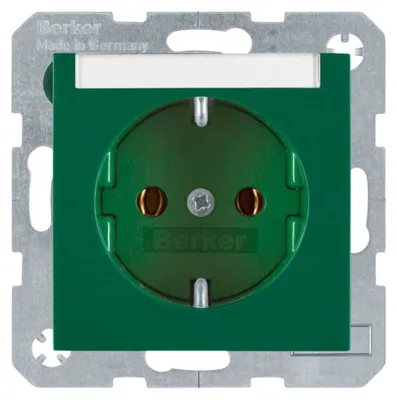 Produktbild von Berker 47508903, Typ F, Grün, Silber, IP20, 250 V, 16 A