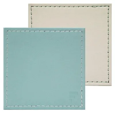 Kunstleder-Untersetzer oval 10x10x0,5 cm schwarz 4er-Set
