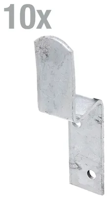 Immagine prodotto di Alberts 843533 Staffa per paletti di recinzione, zincata a caldo, da avvitare, 34 x 160, set da 10