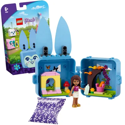 Produktbild von LEGO 41666 Friends Magische Würfel Andreas Häschen-Würfel, ideal als kleines Geschenk für Kinder ab 6 Jahre, Spielzeug mit Tierfigur und Mini-Puppe