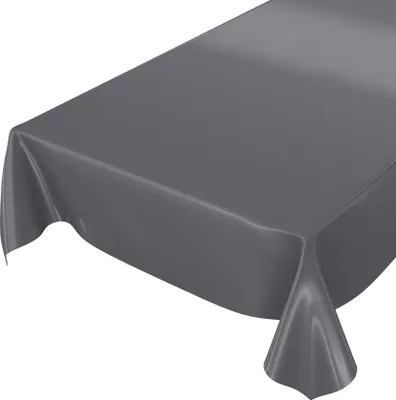 Produktbild von Tischdecke Wachstuch PVC abwaschbar Einfarbig Anthrazit 100x140cm Schnittkante