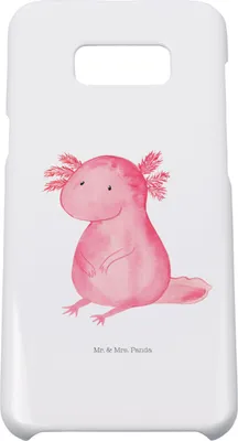 Produktbild von Mr. & Mrs. Panda Samsung Galaxy S8 plus Handyhülle  Axolotl Niedlich - Weiß - Geschenk, Cover, Handy Case, Lebensweisheit, Hülle, Axolot, Liebe, Weisheit, Zufrieden