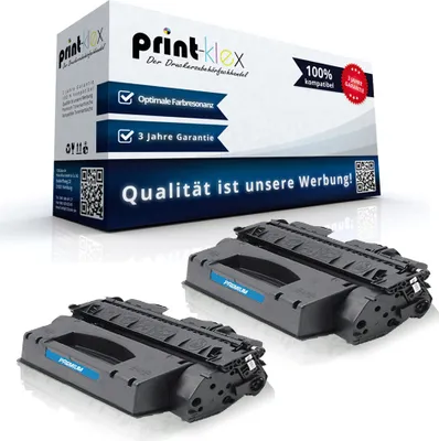 Produktbild von 2x Kompatible Tonerkartuschen HP LaserJet Pro 400 M401 a Pro 400 M401 d Pro 400 M401 dn Pro 400 M401 dne Pro 400 M401 dw CF280 CF280A 80A CF280X HP 280A Schwarz Black - Office Print Serie